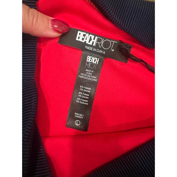 Beach Riot Red and Blue Bottoms in size Large - Picture 2 of 3